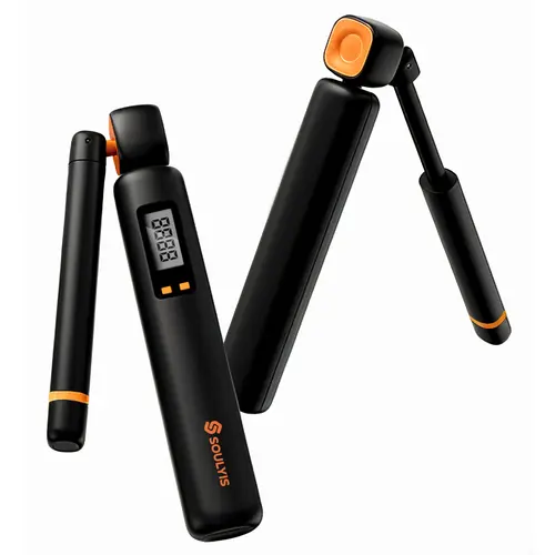 Soulyis Unisex Smart Cordless Jump Rope - Sporty Skipping Rope with Adjustable Speed, Digital Count LCD Display, Calorie Counter - Fitness Equipment for Home Workout, Gym Workouts