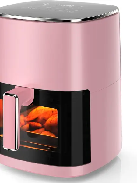 6.34QT Air Fryer, 12-in-1 Multifunction Air Fryer with Viewing Window, Roast, Bake, Reheat, Dehydrate, 400°F