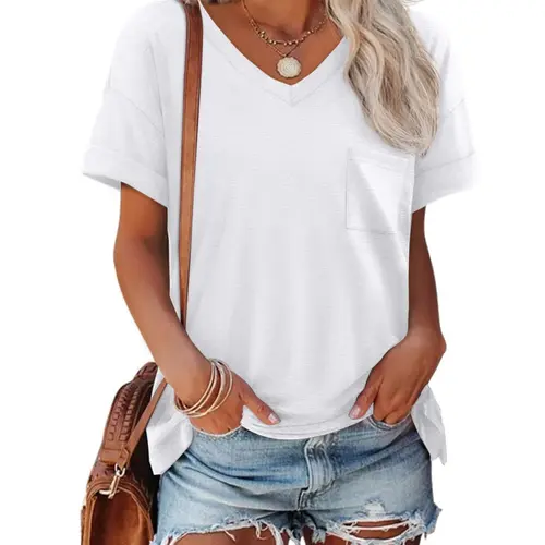 Imily Bela [Womens T Shirts ]2026 Short Sleeve V-Neck Shirts Cute Fit Summer Casual Tee Tops