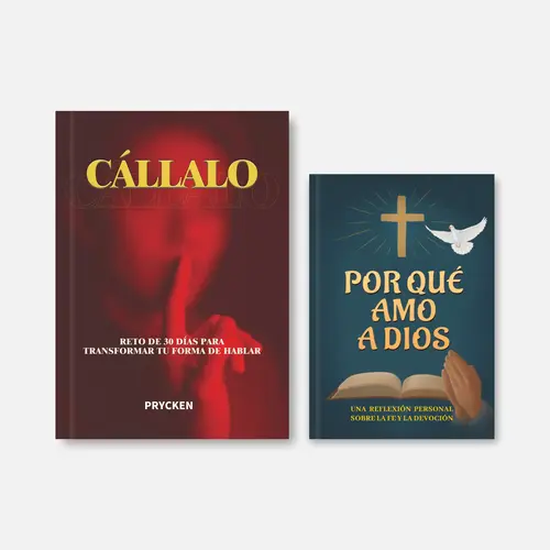 Prycken 30-Day Combo Book Set: CÁLLALO + POR QUÉ AMO A DIOS Guided Journal, Workbook, Daily Devotional & Self Improvement Tool with Daily Practices, Reflection Questions for Better Communication, Stronger Faith - Limited-Time Free Shipping