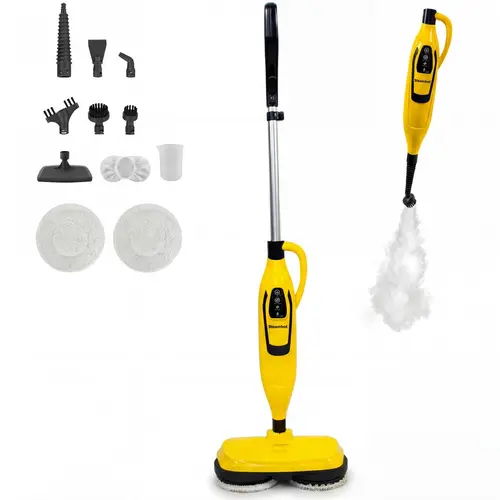 SummerSale Steambot XL Portable Multifunction Handheld Electric Steam Mop Cleaning Floor Mop with Detachable Parts, High Pressure Steam Cleaner, Fingertip Control, High Speed Spin for Hard Floors, Tile Grout,back to school,back to school haul