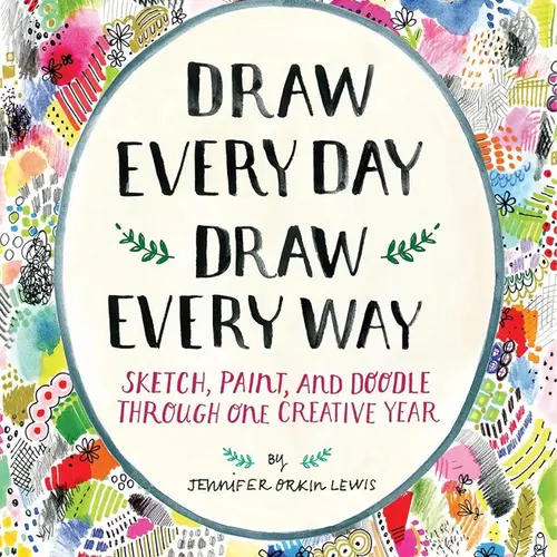 Augustwren Unisex Guided Sketchbook & Coloring Book - 12-Month Daily Art Learning Journey, Drawing Tutorials, Creative Reflection, Monthly Themes, Artistic Visual Thinking Shift, Varied Papers (3 Paper Types Mix Lifestyle & Hobbies Crafts & DIY Book), Cha