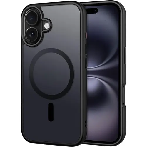 MagSafe-Compatible Military Grade Phone Case for iPhone 16 - Semi-Transparent Matte, Drop-Resistant, Shockproof, Fingerprint-Resistant, Anti-Yellowing Mobile Phone Accessories