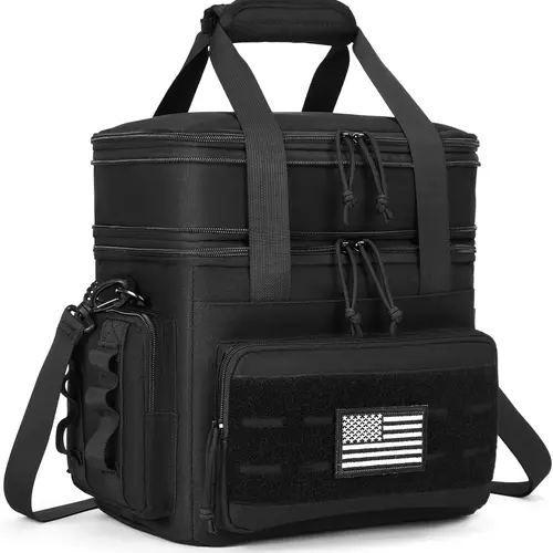 HSHRISH PT62 Tactical Insulated Multi-Function Cooler Bag - 16L High-Capacity Double-Deck Expandable Oxford Velcro Lunch Bag for Men, Outdoor Camping, Tactical Accessories, Insulated Bags, Lightweight Insulated Pack,back to school,back to school haul