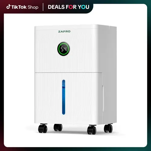 ZAFRO 21-Pint Energy-Saving Dehumidifier for Home & Basement, Ultra-Quiet 41dB, with Drain Hose, Auto/Manual Drainage, Auto Defrost, 3 Modes, Dry Clothes Function, 24Hr Timer