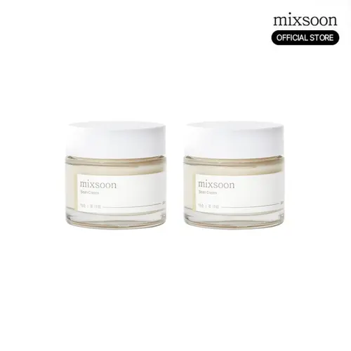 [mixsoon Official Shop] Bean Cream Duo (50ml x 2) - Intensive Korean Moisturizing Cream for Glass Skin, Hydrates, Repairs Skin, Supports Glowup