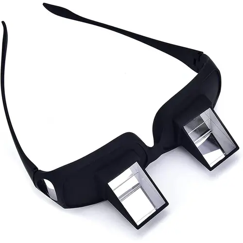 Lazy Glasses Bed Prism Glasses Spectacles Horizontal High Definition Glasses Prism Periscope Lie Down Eyeglasses for Reading and Watch TV in Bed Unisex