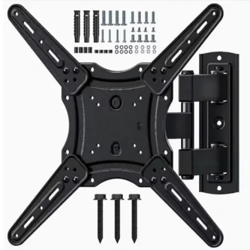 Stable Modern Full Motion TV Wall Mount - 26-55 Inch Flat/Curved TV Bracket, 77 lbs Max Load, Articulating Extension Arms, Tilt-Swivel-Leveling Adjustments, Reinforced Faceplate, Quick & Easy Installation, Assembly Required