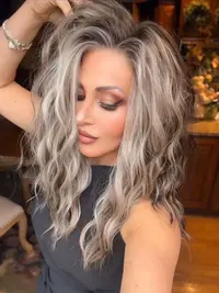 AISOM Mila Iced Mocha Water Wave Free Part Lace Front Wig with Scandinavian Hairline Synthetic Glueless Lace Wig 16" Low Density Heat Friendly