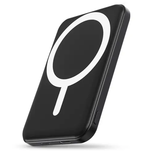 Podoru Wireless Portable Charger, 5000mAh Compact Silicone Magnetic Wireless Chargeable Power Bank, Fast-Charging Mobile Device Accessory with Cable for iPhone 17/16/15/14/13/12 All Series, Accessories, Smartphone,back to school