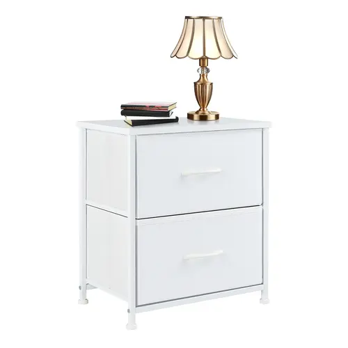 Sweetcrispy 2-Drawer Nightstand with Removable Fabric Drawers, Adjustable Feet for Stability, Versatile Side Table for Bedroom & Dorm, Furniture for Small Spaces, Room Decor & Bedroom Decor Ideas