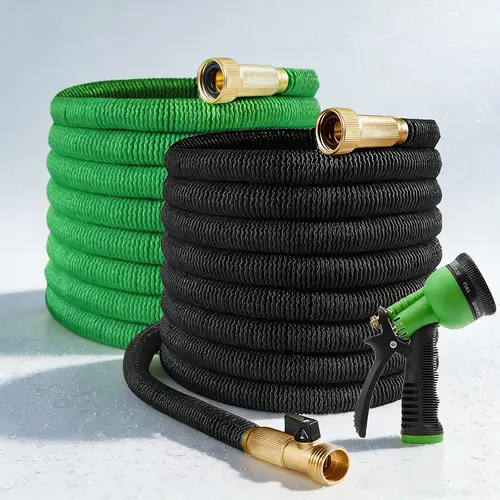 50/100FT 4X Stronger Deluxe Heavy Duty Expandable Flexible Garden Water Hose for Gardening & Outdoor Use Strong Construction Versatile, Garden Hose Connector Summervibes fathersdaygift,campingessentials,outdoorfurnitureset,campinggear
