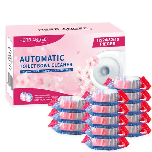 Dual Color & Dual Effect Automatic Toilet Bowl Cleaners Tablets （home essentials） 12 24 32 40 Pack Effective Cleaning Solution,dorm essentials