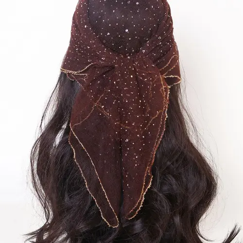 Women's Elegant Rhinestone Decorated Headscarf, Casual Versatile Boho Style Headscarf, Fashionable Hair Accessory for Women & Girls