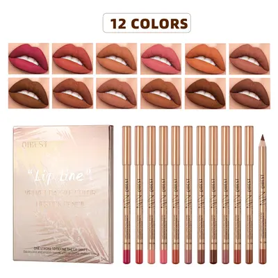 Long Lasting Lip Line Set, Lip Liner Pen, Easy Coloring Lipstick&One Step Lips Makeup Kits,Long Lasting for All Occasions Make up, Christmas&Festival Gift