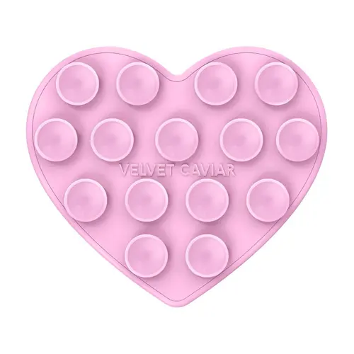 Velvet Caviar Pink Sugar Heart MagSafe MightyGrip Cell Phone Holder, Mobile Smartphone Accessories Stick, Shiny