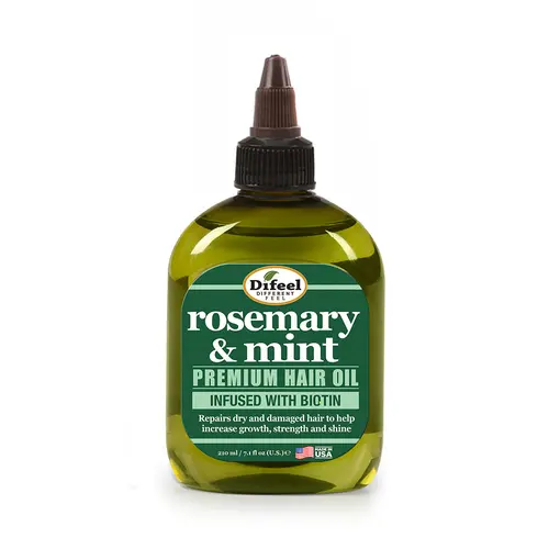 Difeel Rosemary and Mint Hair Oil Blend with Biotin 7.1 oz. - Made with Natural Mint & Rosemary Oil for Hair Growth