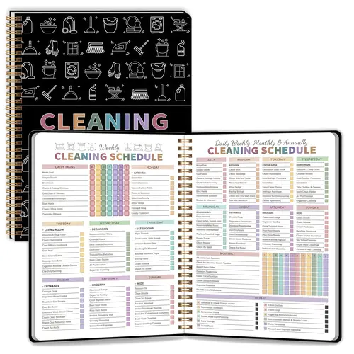 ADHD A4 Calendar Planner - Spiral Bound Organization Notebook with Daily, Weekly, Monthly Schedules, Durable Cover, Smooth Pages for Home Office, Office Stationery Essential for Teens, Adults