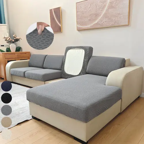 Triangular L-Shaped Sofa Cushion Cover, Elastic Sofa Slipcover, Floral Fabric, Pet-Friendly, Non-Slip Design, Dustproof Sofa Slipcover, Couch Protector, All-Season Use, Home Decor