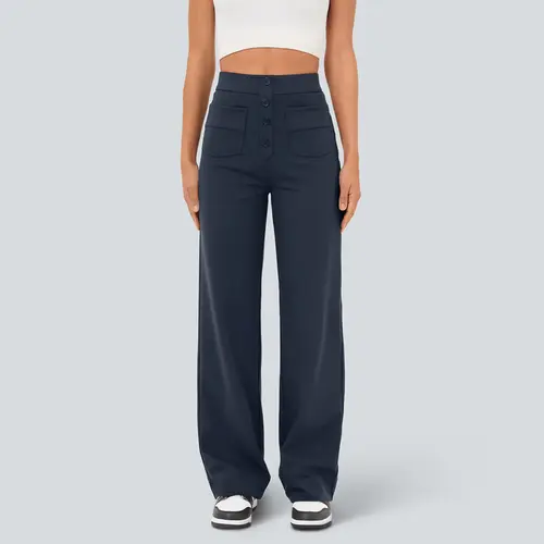 Halara DayStretch High Waisted Pockets Straight Leg Casual Pants #BackToSchool