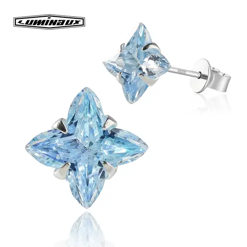Modern North Star Men's Stud Earrings in S925 Sterling Silver, Unisex Jewelry with AAAAA+ Cubic Zirconia for Women & Couples, Men's Earrings, Male, Unique Earrings, Anniversary