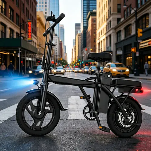 2026 New Upgraded 14" Lightweight Foldable Mini Ebike - 500W Motor, Pure Aluminum Frame, 22Mph Top Speed, 40Mi Max Range, E-Assist, Ebike Controller, Space-Saving Folding Bike, Smooth Hill Climbing, Ideal for Campus & Leisure Rides