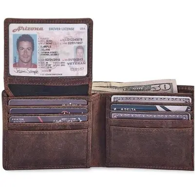 RFID Blocking Slim Leather Wallet for Men | Vintage Genuine Short Wallet | Multiple Card Slots Anti-Theft Everyday Must-Have