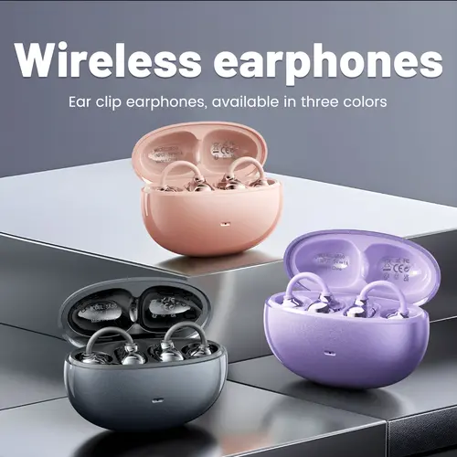 INSONIXN SK50 Clip-On True Wireless Earbuds (TWS) - Bluetooth 6.0 (2026), Ergonomic Headset, Faster Stable Connection, Low Power Use, Comfortable Waterproof Headphones, Portable Earbuds Wireless, Universal for Mobile Phones, Mother's Day Gift
