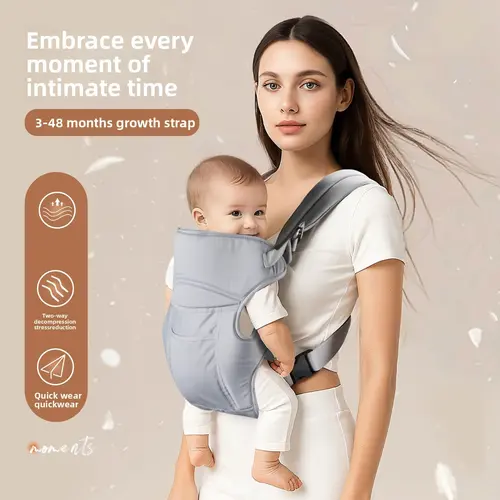 Baby Carrier Backpack Lightweight Strap, Newborn Sling Carriers, Adjustable Ergonomic Lightweight Infant Carrier for Newborns to Toddlers, Suitable for 7-22 Lbs, Horizontal and Vertical Carry