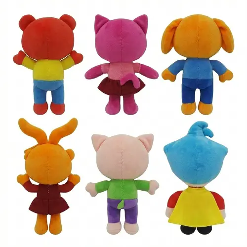 6PCS Soft Stuffed Charming Magician Clown Dolls - Unisex Pretend Play Toy, Huggable Collectible Birthday Gift for Children’s Play or Decoration