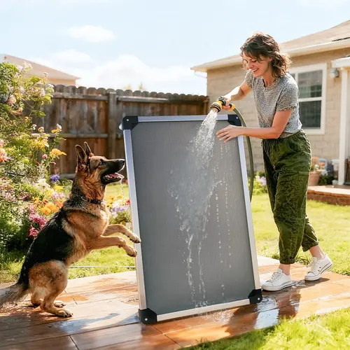 FXW TitanNest Built-to-Last Metal Frame Airy Elevated Dog Bed - Chew Resistant, Reinforced Large Cushioned Cot for Big Dogs, Multi-Size Outdoor Bed with Easy Cleaning Design