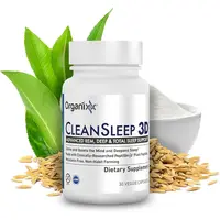 Organixx Clean Sleep 3D, Melatonin Free Sleep Supplement with L Theanine, GABA, and Peptides to Promote Relaxation and Sleep Support, Vegan Formula, Dairy, Soy & Gluten Free, Non GMO, 30 Capsules Nighttime Routine Dietary
