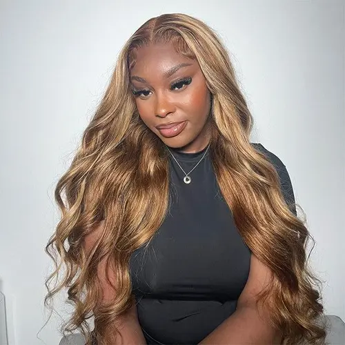 [NEW IN] Hot Star Highlight P4/27 Color 13X6 HD Transparent Lace Front Body Wave and Straight Wigs Human Hair Pre Plucked With BabyHair