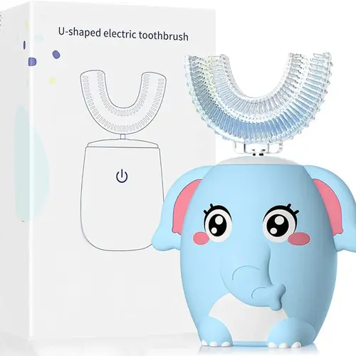 Kids Electric U Shaped Toothbrush Children Rechargeable Sonic Toothbrush Toddler baby toothbrushes Full Mouth 6 Cleaning Modes Oral hygiene
