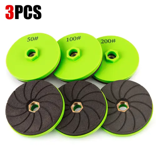 LOZLIN 3PCS 4" Silicon Carbide Diamond Grinding Wheels - Professional Angle Grinder Tool for Tile, Marble Chamfering, Edge Shaping & Polishing