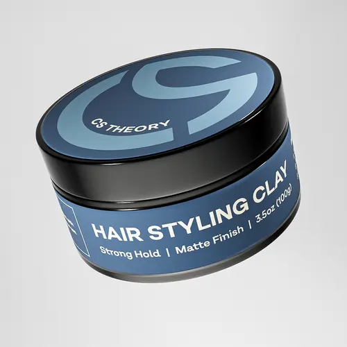 CS THEORY Hair Styling Clay for Men - Strong Hold Matte Finish Lightweight Non-Greasy Formula Adds Texture Volume and Control, 3.5 oz