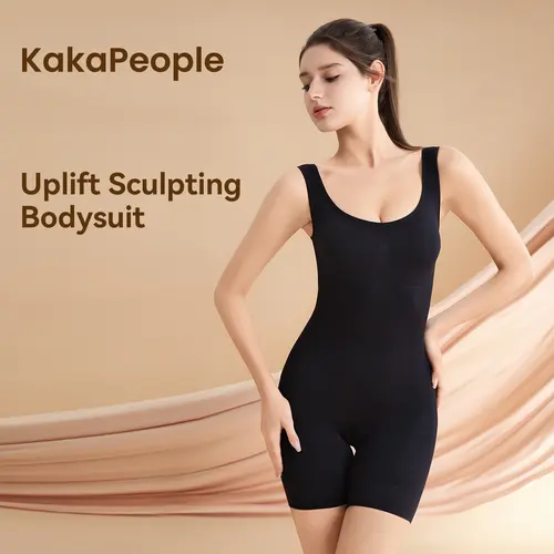 KaKaPeople Women's Tummy Control Bodysuit Shapewear, Body Sculpting Compression, Minimalist Shapewear, Lift & Smooth Your Curves Effortlessly.