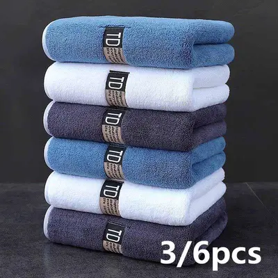 Luxury Hotel Style Towels, 3-Pack Ultra-Soft Absorbent Microfiber Bath Towels, Large Size 31.49x15.74 Inches, Quick Dry, No Pilling, Easy Hanging