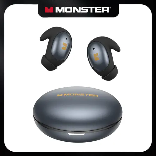 Monster Bluetooth 6.0 Wireless Invisible In Ear Earbuds - Light Weight Headphones, Sleep Aid Side Sleeper Comfort, 165H Playtime, Noise-Canceling, Flat-Head, Travel-Friendly, Fast Charging, Stable Connection - TikTokShopBackToSchool