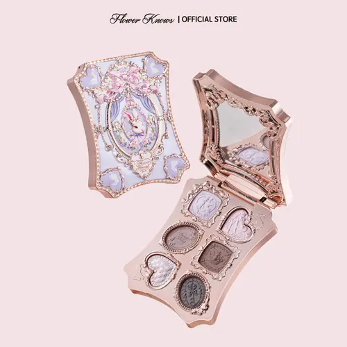 Flower Knows Bunny Garden Collection 6-Color Makeup Palette, Velvet-Matte Perfection, Soft-Focus Finish, Effortless Glide & Blend, All-Day Comfort, #tiktokshopbacktoschool, #sohochic