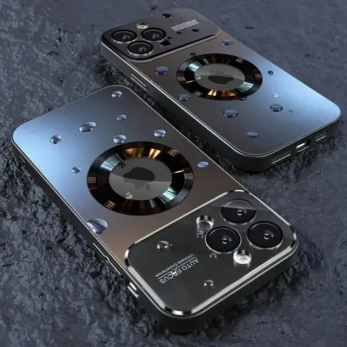 2025 New Titanium Metallic Matte Magsafe Casing for iPhone 17 Air, 16, 15, 14, 13, 12, 11 Pro Max Plus - Smartphone Handheld Devices Accessories with Lens Camera Protection