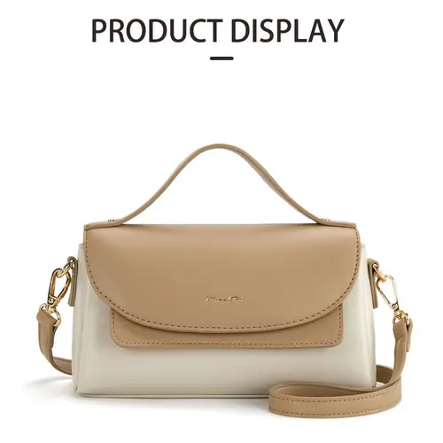 Milan Chiva Women's Elegant Square Top Handle Fashionable Crossbody Bag - Adjustable Strap, Hidden Zipper Pocket, Easy Carry, Easy Access, Small Crossbody, Designer Chic, Everyday Luxe, 2-Way Use (Workdays & Dates Fit)