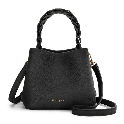 MilanChiva Minimalist Mini PU Bucket Women's Handbag - Fashionable Bucket Shape Bag with Detachable Shoulder Strap, Chic Compact Crossbody Bag for Women