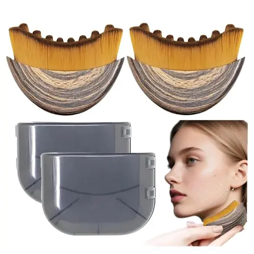 2 PCS Multifunctional Lymphatic Contour Face Brush,  Lymphatic Massager for Anti-Puffiness, Detox & Lift, Improves Skin Glow & Absorption-the Perfect Skincare Gift
