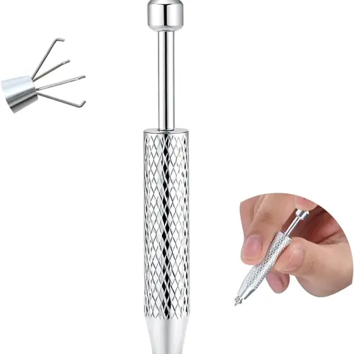 Piercing Taper Ball Grabber Insertion Tool for Changing Jewelry, 14G 16G 18G 20G Stainless Steel Flat Back Earrings Threadless Applicator Pin, Body Piercing Kit for Ear Nose Lip Septum Jewelry, Nose Piercing Accessory