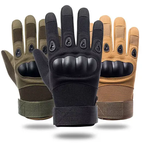 Heavy-Duty Outdoor Tactical Protective Gloves - Non-Slip, Shock-Absorbing, Breathable Polyester Motorcycle Gear for Motorbike Riding, Mountaineering Training, Dirtbike Gloves