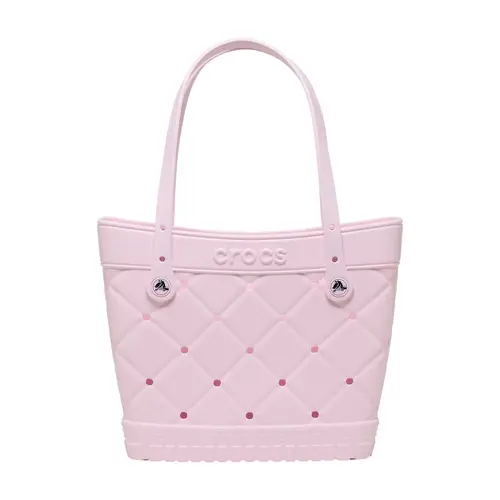 Crocs Classic Medium Quilted Tote Bag, Shoulder Bag, Beach Bag, Accessorize with Bag Charms and Jibbitz Charms