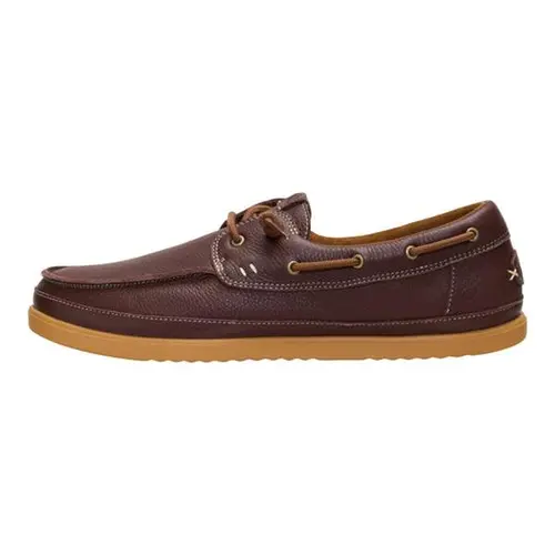 HEYDUDE Harbor Lo - Mens Comfortable Slip on  Boat Shoes Casual Leather