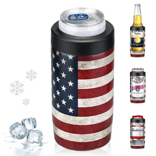[TikTokShopBackToSchool] 12oz Can Cooler - Fits 12oz Cans, Slim Cans, 12oz Bottles - Coffee Cup - Double Wall Insulated Drinkware Flasks,father'sdaygifts Skinny Thermal