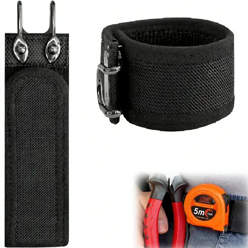 Unisex Elastic Waist Belt - Metal Hook Buckle Less Invisible Design for Work & EDC with Carabiner Father's Day Gift